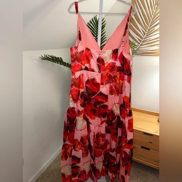 Anthropologie 20W Hutch Arden Sleeveless Tiered Floral A-Line Maxi Dress